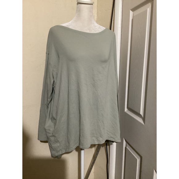 lululemon athletica Tops - Lululemon Long Sleeve Top Relaxed Fit Boat Neck Casual Pullover Sage Green